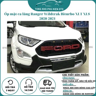 Mặt ca lăng độ Ford Ranger Wildtrak Biturbo XLT XLS 2020-2021 nhựa ABS cao cấp ( Mẫu đỏ)