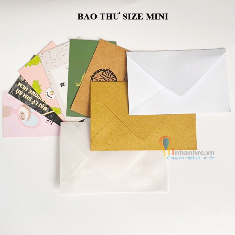 BAO THƯ SIZE MINI CỔ ĐIỂN CÓ SẴN | 1 BAO THƯ ĐỰNG DANH THIẾP, THƯ CẢM ƠN SIZE NẮP CHÉO.