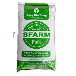 Phân trùn quế cao cấp Sfarm Pb01 - Bao 25kg - Đã qua xử lý