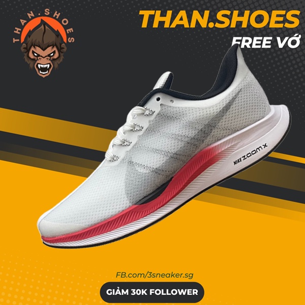 Giày Zoom Pegasus 35 Turbo 2 Vast Grey, Zoom Trắng Đỏ - Than.Shoes
