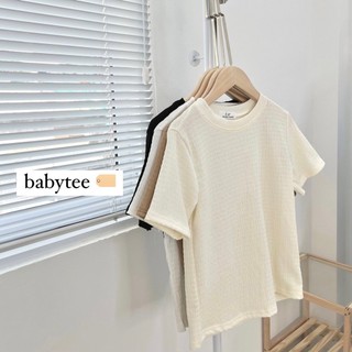 Áo thun babytee croptop cổ tròn chất xốp nhăn