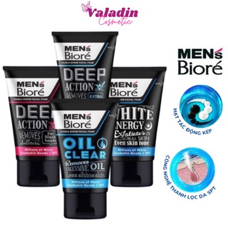 Sữa rửa mặt nam BIORE Men Double Scrub Facial Foam Deep Action 100g - Sửa rửa mặt nam