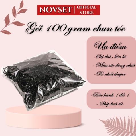 Gói 100g chun buộc tóc màu đen - giadungphuongnguyen ánh nhung