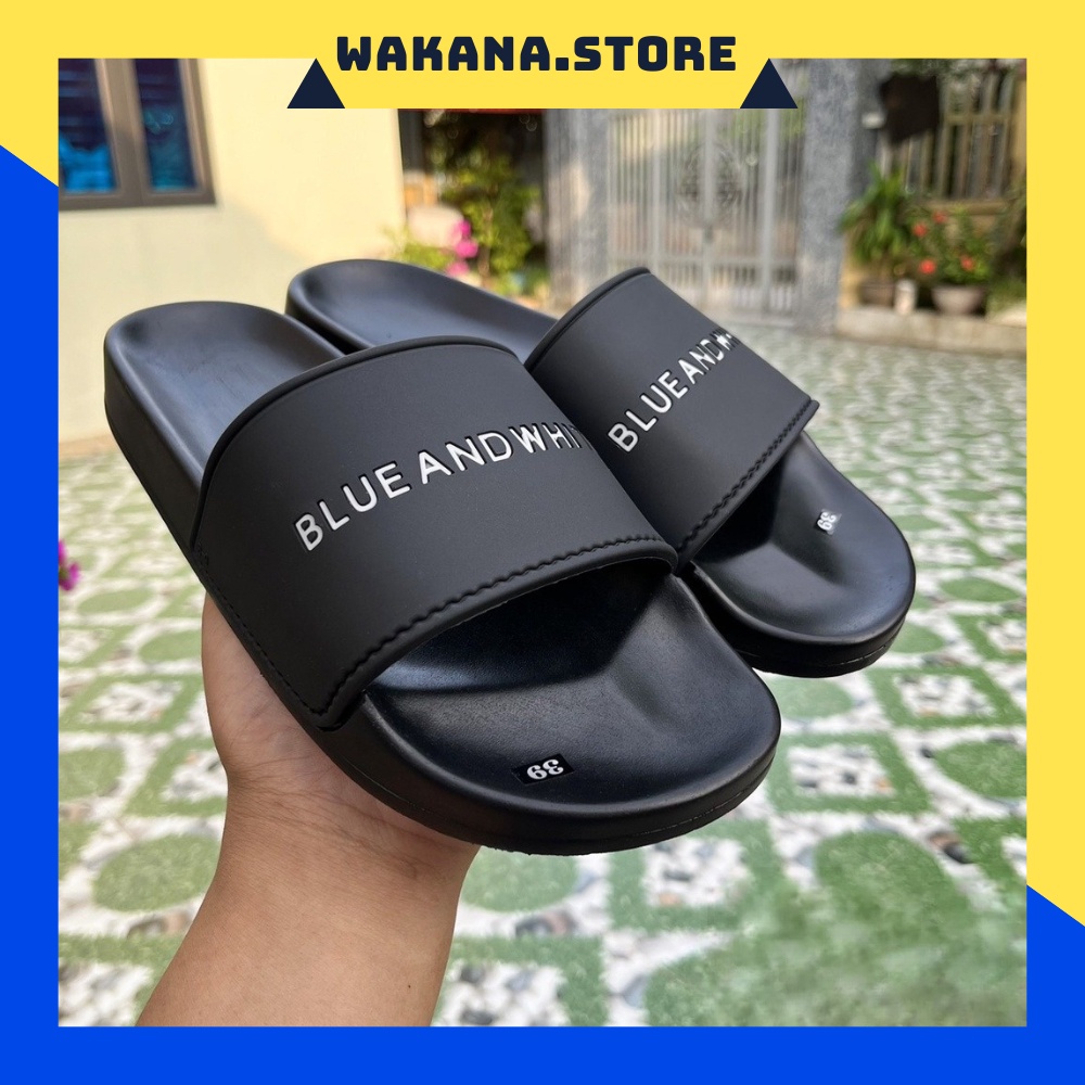 Dép nam quai ngang Blue and White hottrend 2023