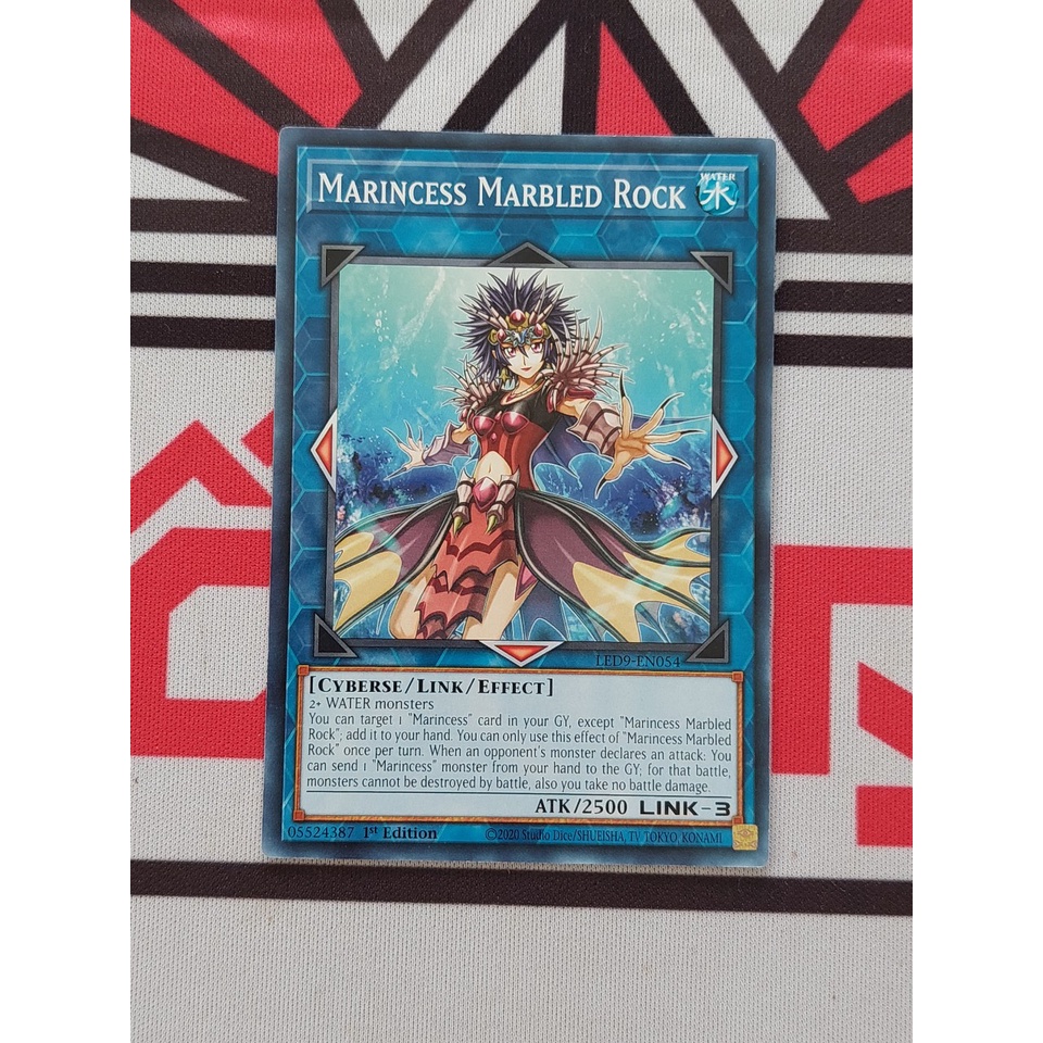 Thẻ Bài Mint90 Yugioh Link Marincess Marbled Rock - LED9-EN054 - Common