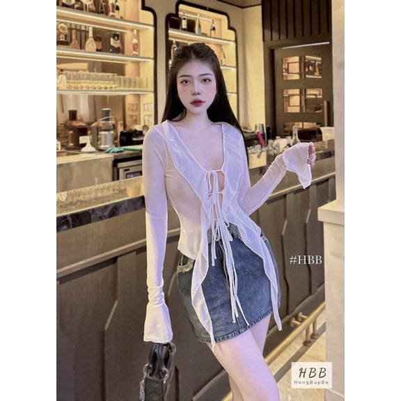 Áo lưới bèo đan dây sexy