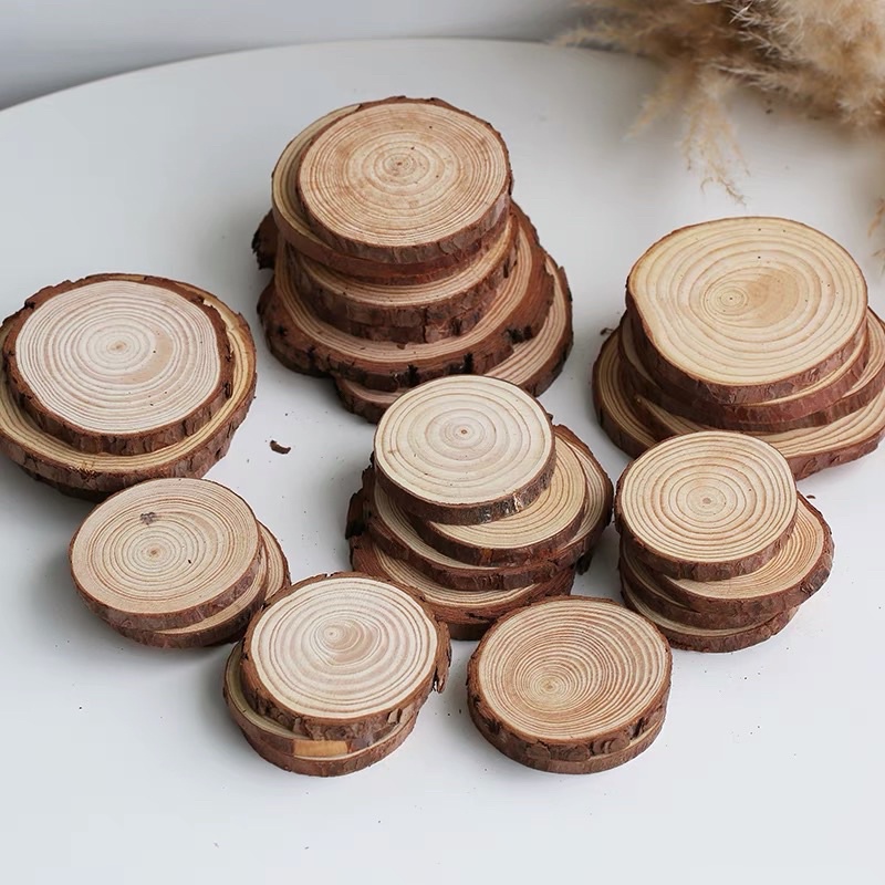 Miếng gỗ nhỏ xinh phụ kiện chụp ảnh đồ ăn, đồ uống, mỹ phẩm thiên nhiên