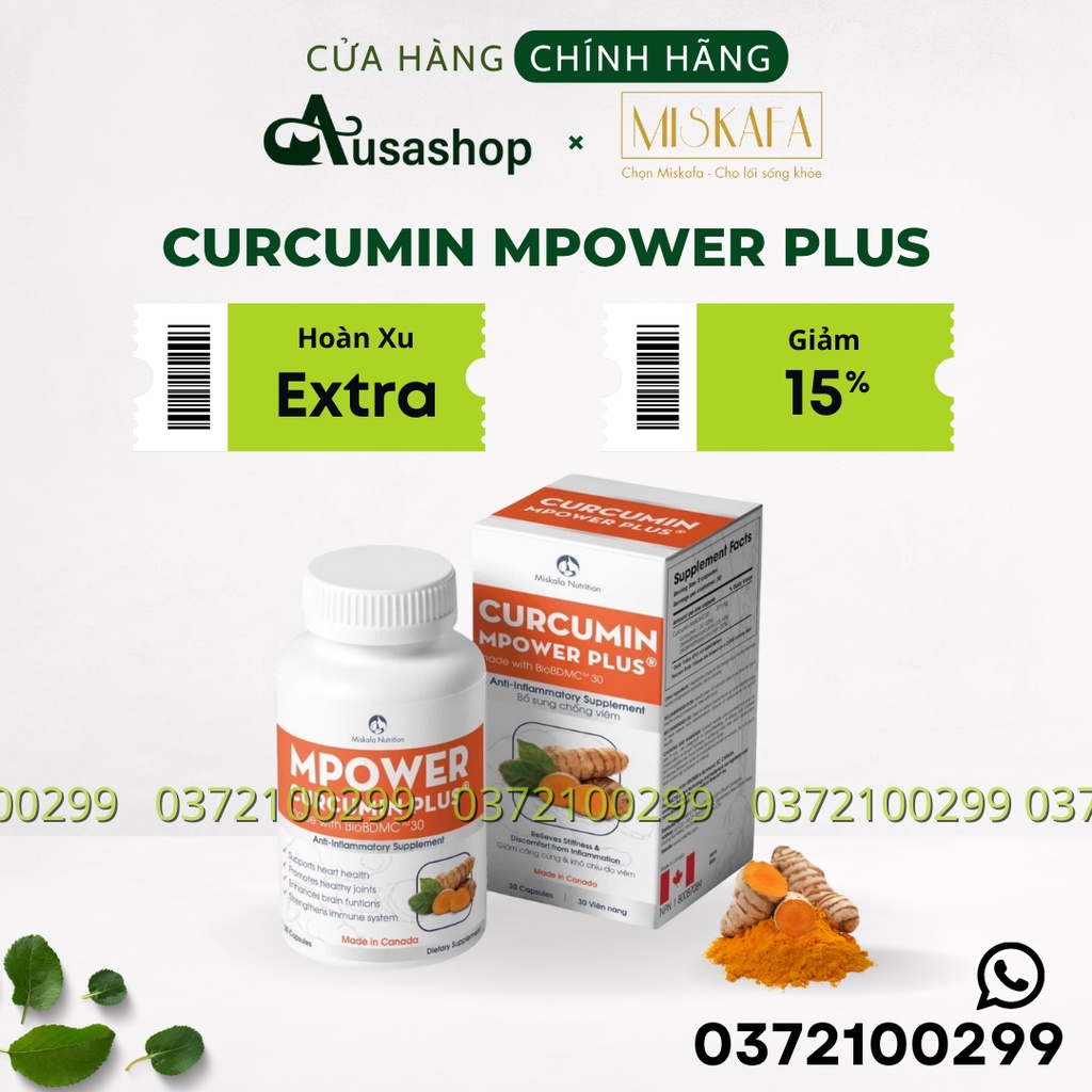 Viên Uống MPower Curcumin Plus Nghệ Miskafa Nutrition