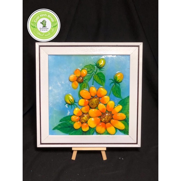 Sét toan mini decor gồm toan,cọ,12 màu , giá đỡ,tự làm quà cute