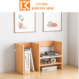 Kệ sách gỗ để bàn, Kệ sách mini thông minh nhiều tầng gỗ công nghiệp KM62.1