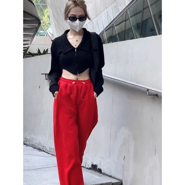 Áo Cardigan Croptop Tay Dài Khoá Kéo Sexy Tôn Dáng