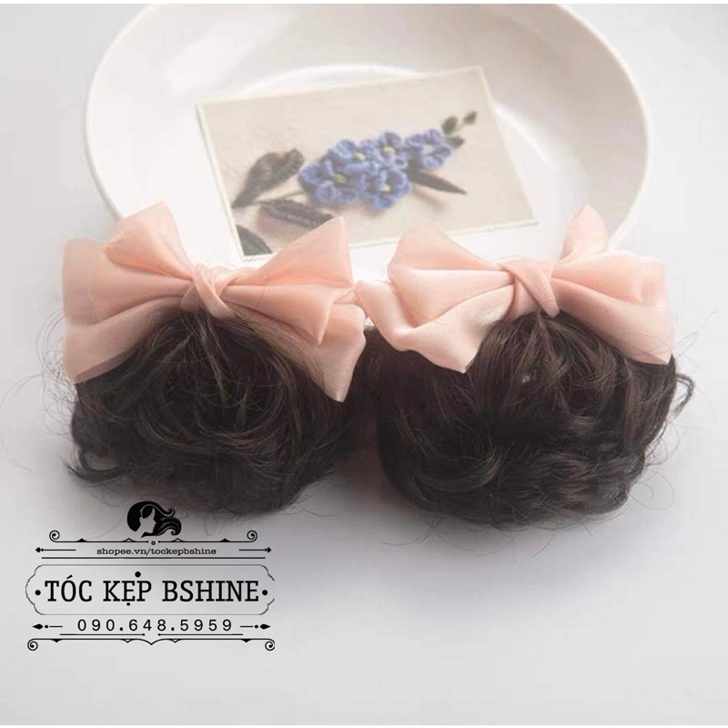 Kẹp tóc nơ xinh tóc giả cho bé gái MẪU MỚI NHẤT - Hàng xuất Hàn