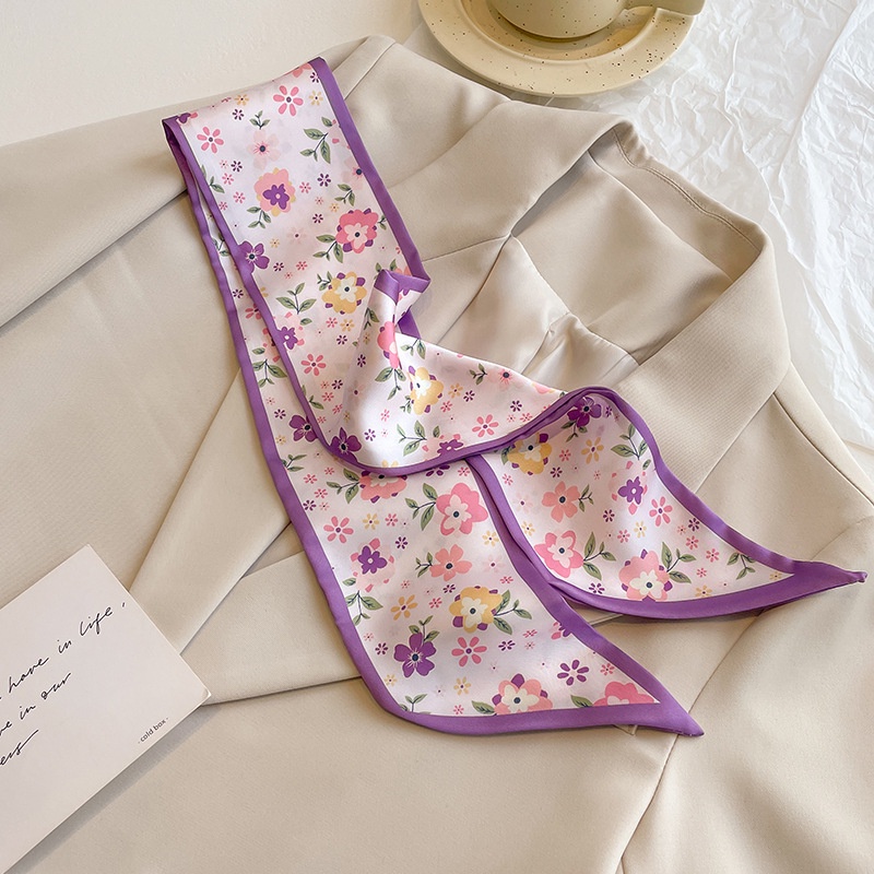 Khăn quàng cổ size 9.5x100cm L596 Turban quấn túi phong cách nhẹ nhàng