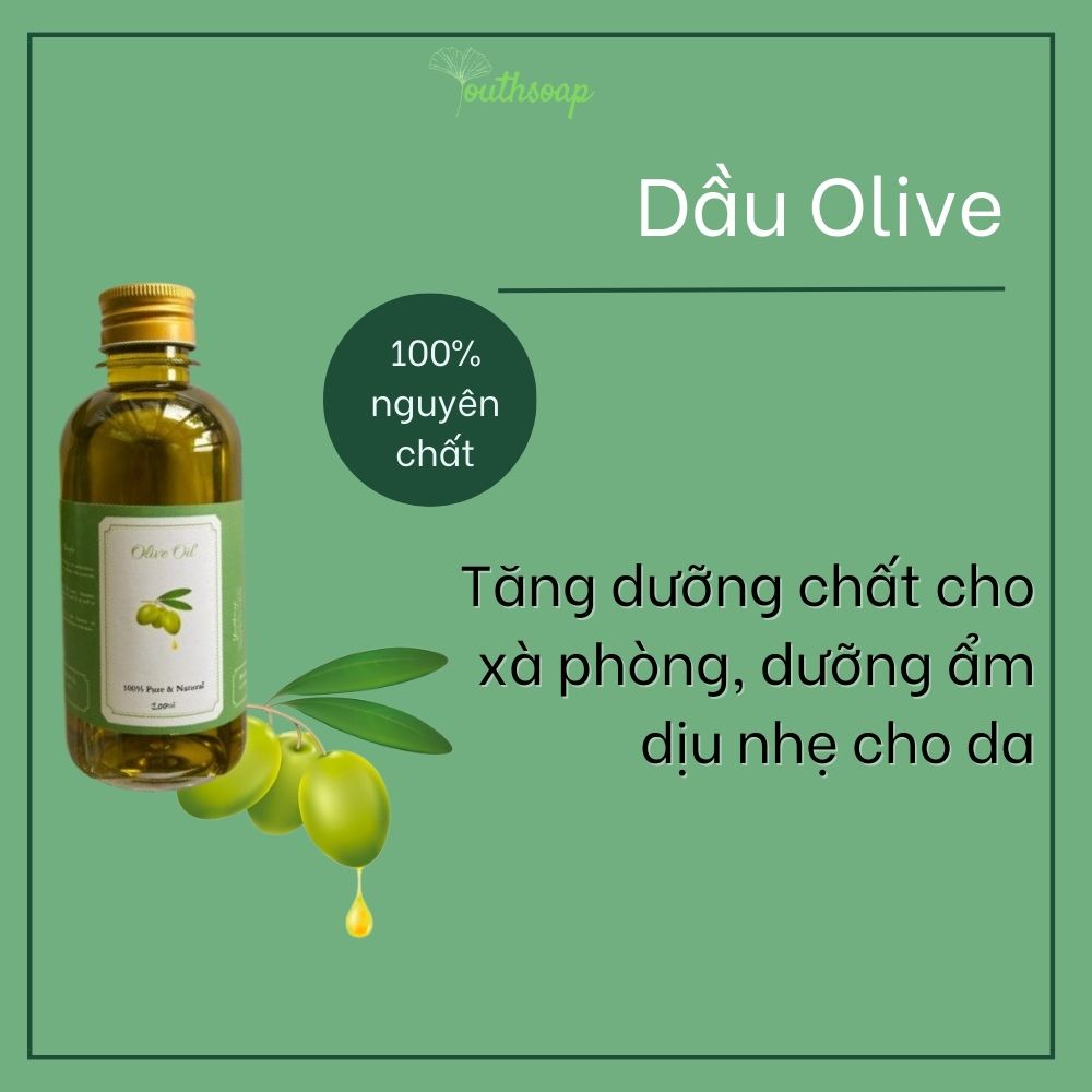 Set nguyên liệu làm xà phòng handmade, combo 3 loại dầu làm xà phòng kèm xút naoh