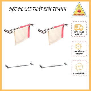 Giá treo khăn -thanh vắt khăn 2 thanh inox 201, inox sus 304 giấu ốc, - giá treo khăn -tp 6007,6008