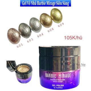 Gel nhũ vẽ viền barbie siêu sáng