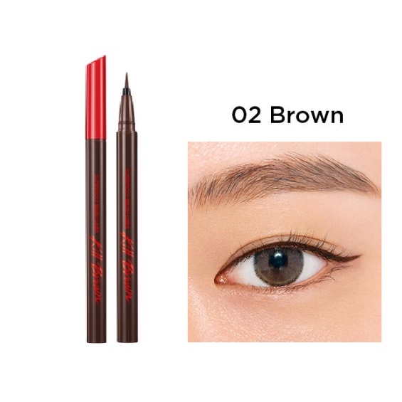 (Hàng Cty) Kẻ Mắt Clio Superproof Brush Liner Kill Brown 02