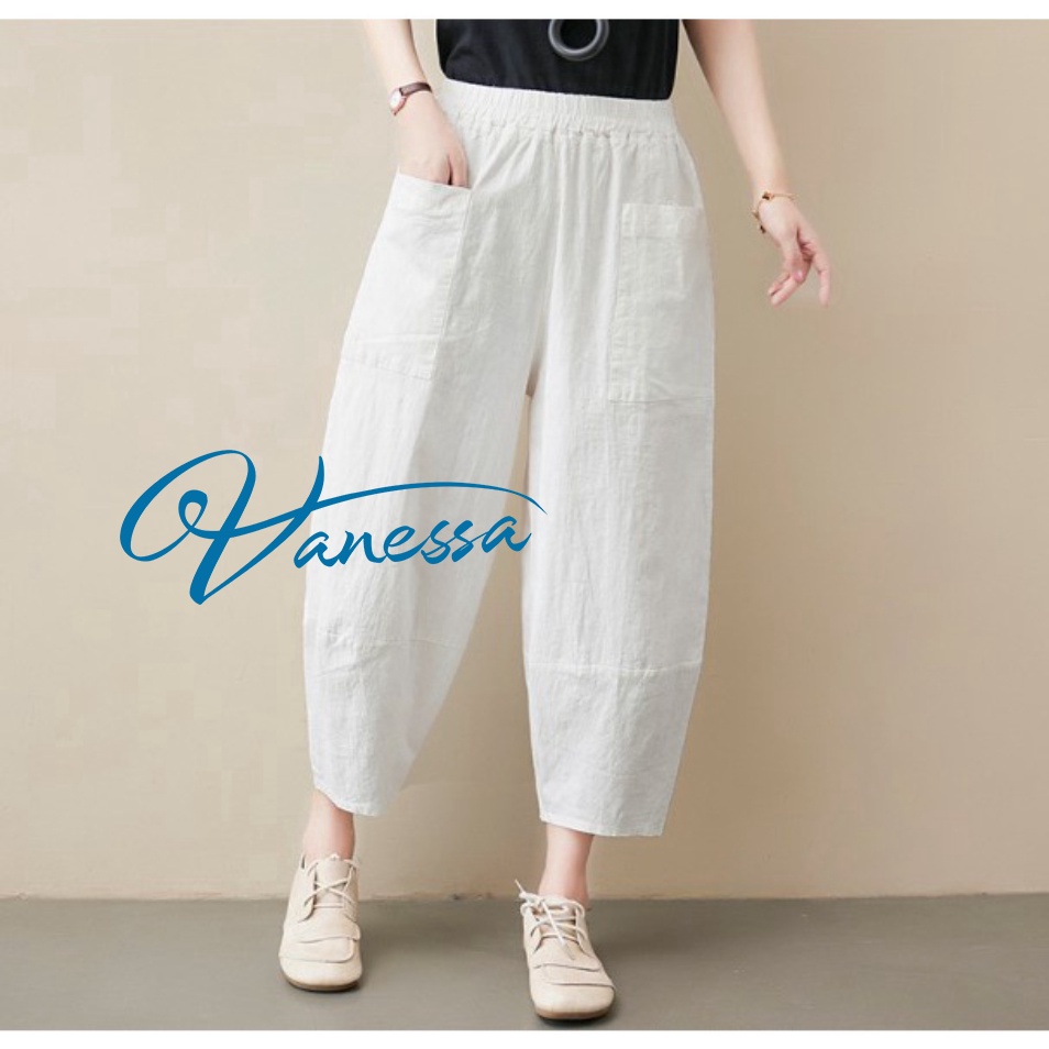 Quần nữ thiết kế ống rộng lưng thun Vanessa Stylish quần bigsize nữ chất liệu cao cấp mềm nhẹ mát QNH.65