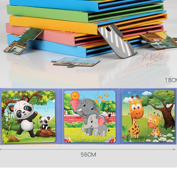 ✨ ✨Sách Đồ Chơi Ghép Hình Giáo Dục Nhận Biết Sớm Cho Bé Từ 2 - 5 Tuổi, Đồ Chơi Xếp Hình - X-kid Store