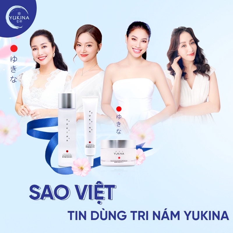 Bộ Kem Dược Mỹ Phẩm Yukina Medicated Skincare Nhật Bản  Xóa Nám, Tàn Nhang, Da Trắng Sáng, Cấp Ẩm Sâu, Chống Lão Hóa Da