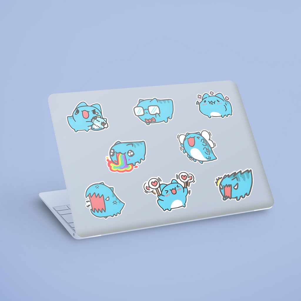 Bộ 40 Sticker Dán Mẫu Mèo Bọ Capoo- Sticker Dán Chống Nước Trang Trí Laptop, Bình Nước, Sổ Tay, Mũ Bảo Hiểm...