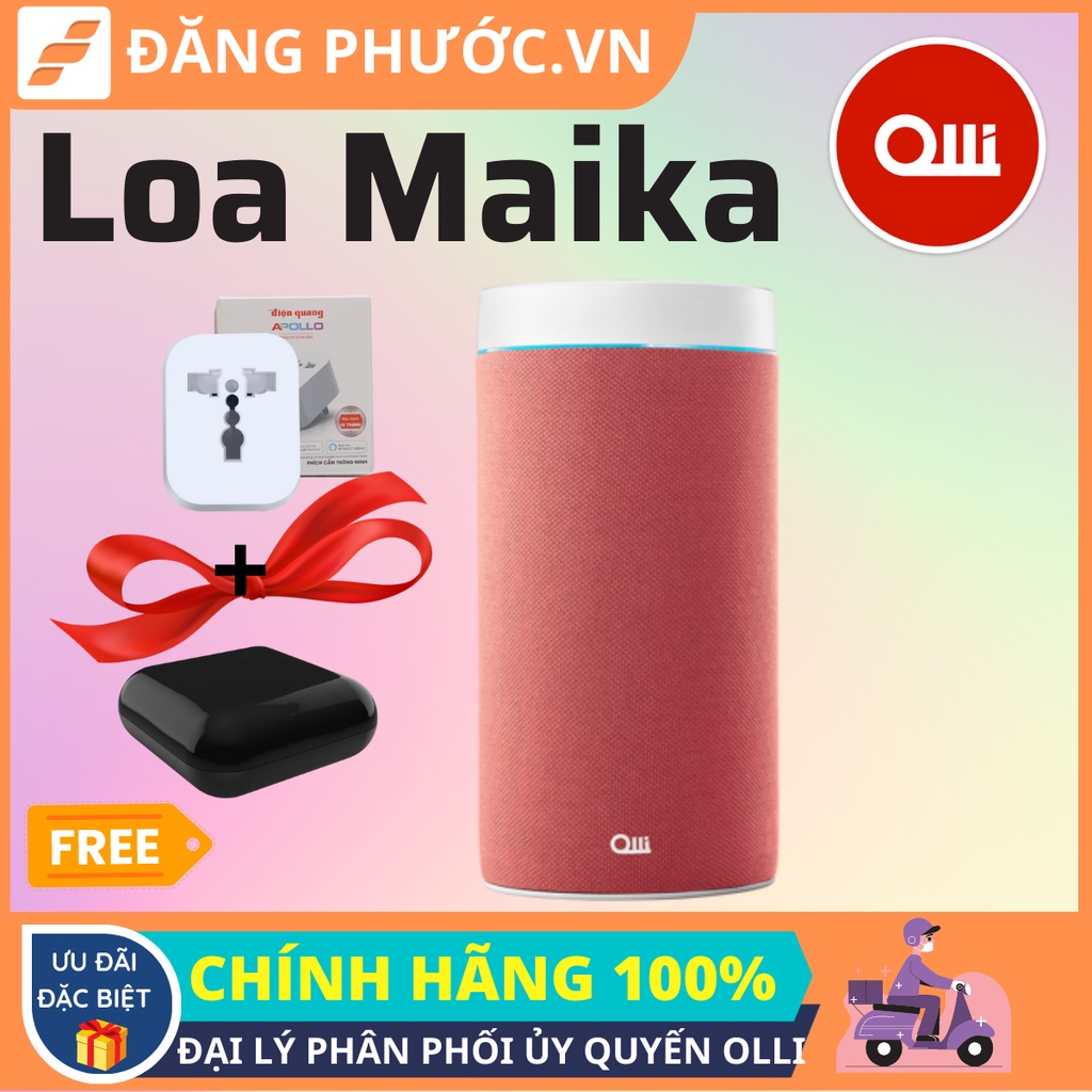 'Mua 1 tặng 1'- Loa Olli Maika Trợ Lý Ảo Thuần Việt, Loa thông minh màu hồng/đen/xám - Hàng chính hãng 100% | Đăng Phước