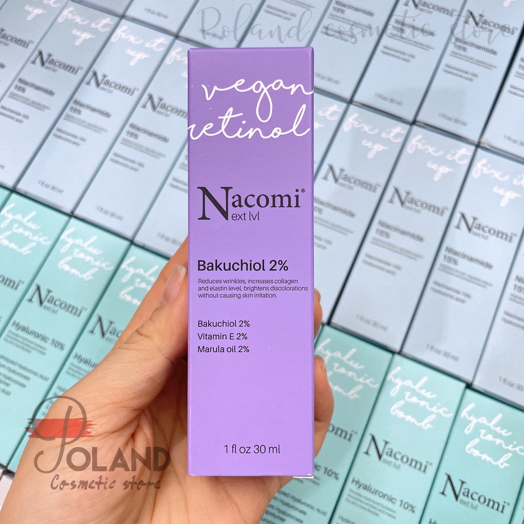 Kem dưỡng Bakuchiol Nacomi tương tự Retinol chống lão hóa, tăng sinh collagen, tăng độ đàn hồi & cải thiện sắc tố da