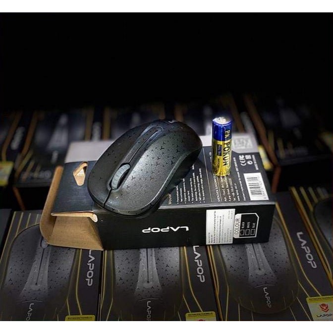 Chuột không dây Lapop RM40 Đen/Xanh - chuột văn phòng chính hãng giá rẻ