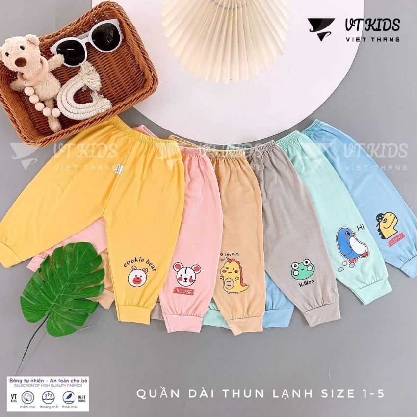 Quần chục dài thun lạnh Kwoo cho bé trai bé gái 5-15kg Quynhchikids_shop