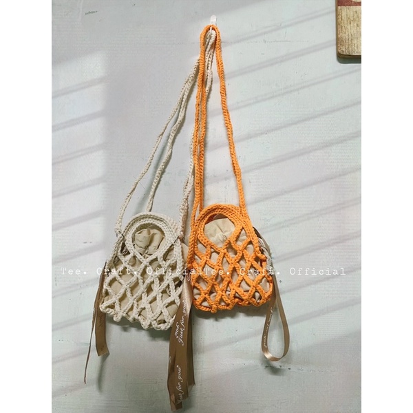 Túi đeo chéo lưới - Ollin bag crochet - Tote bag