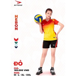 Bộ quần áo bóng chuyền nam - nữ HERON ,thấm hút mồ hôi,co giãn - hàng phân phối chính hãng