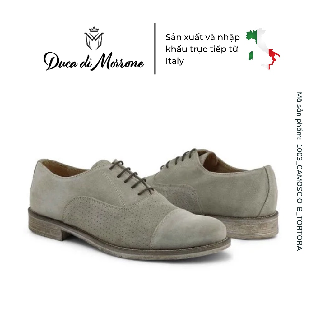 Giày Tây Oxford nam da lộn - DUCA DI MORRONE - Sản xuất và nhập khẩu CHÍNH HÃNG tại ITALY - 1003_CAMOSCIO