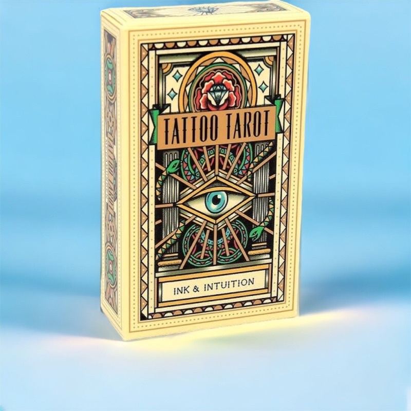Bộ bài Tattoo Tarot Ink & Intuition cards cơ bản 78 lá tặng kèm tờ ý nghĩa tarot cơ bản dành cho người mới bắt đầu