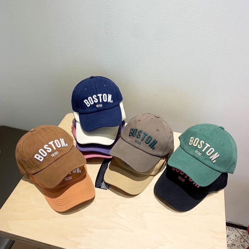 🍊NÓN MŨ LƯỠI TRAI 𝐁𝐎𝐒𝐓𝐎𝐍 BASIC CHO BÉ