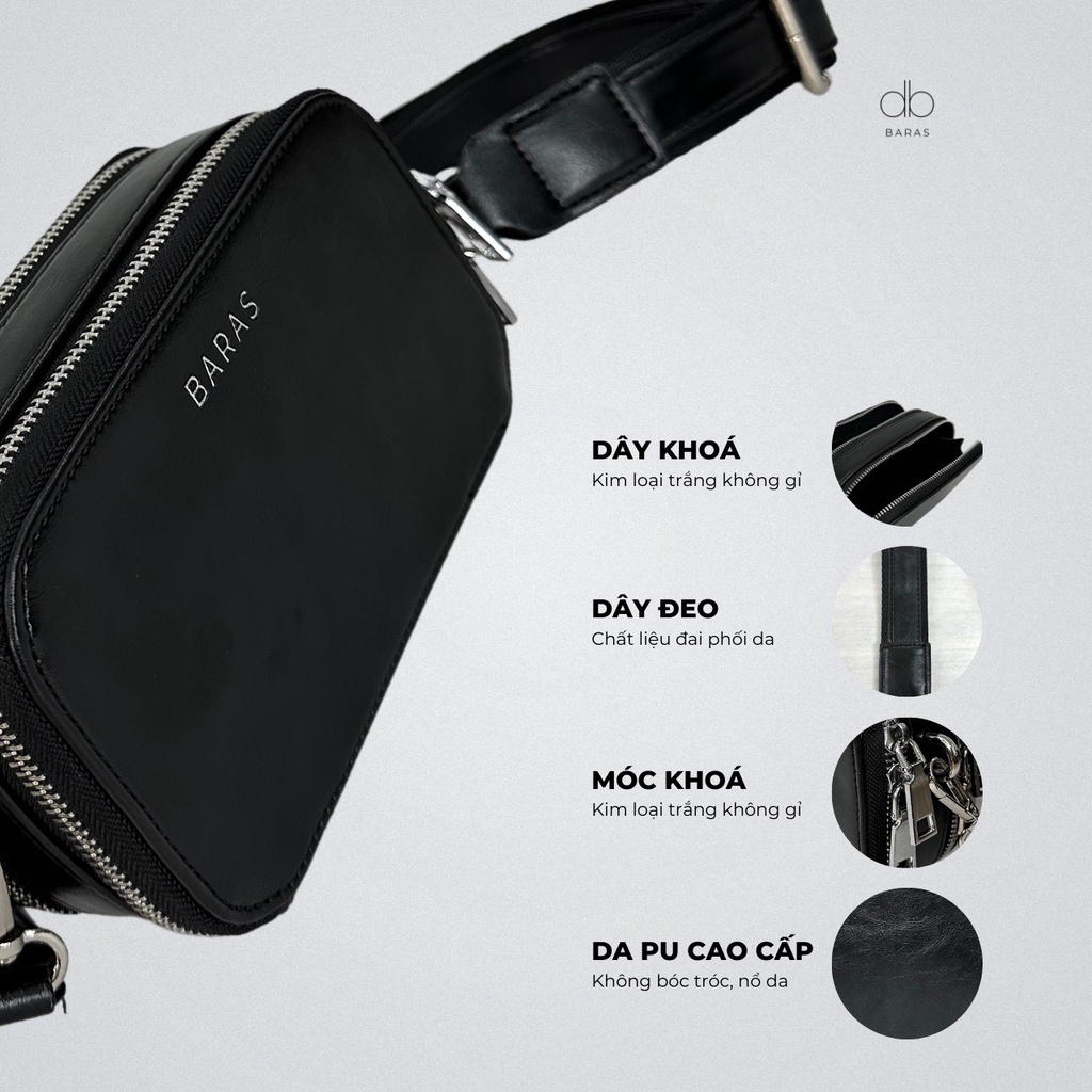 Túi đeo chéo da nam nữ - Abi Mini Bag - BARAS VIETNAM - Túi đeo chéo thời trang