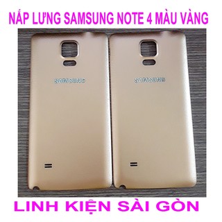 Nắp lưng samsung note 4 màu vàng