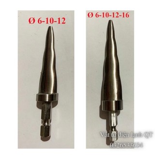 Nong ống đồng bằng máy khoan cầm tay phi 6 - 10 - 12 - 16 - 19 mũi nong inox bằng máy bắt vít 3in1 4in1