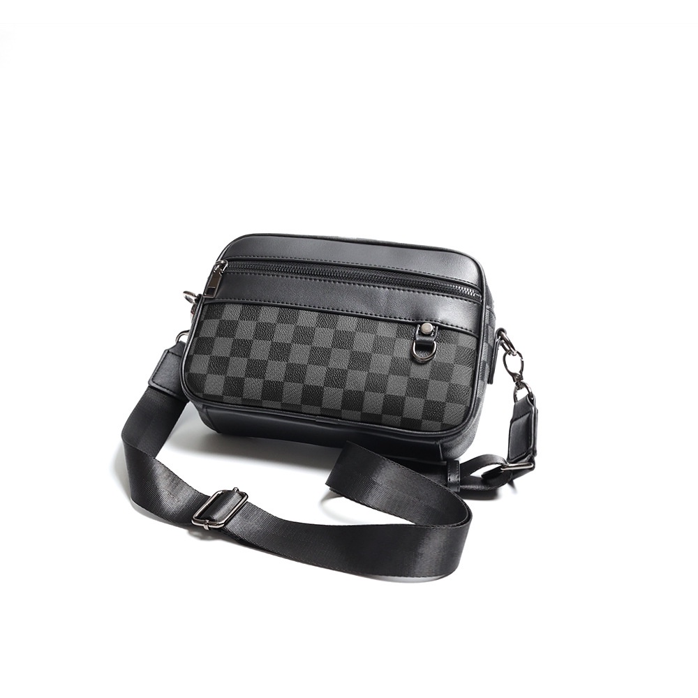 Túi Da Nam DODEN Họa Tiết Caro Dáng Hộp thời trang cao cấp DD38