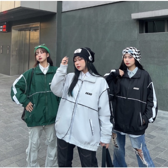 Áo khoác dù Line Track Jacket DEGO 2 lớp cao cấp , Áo khoác local brand 001