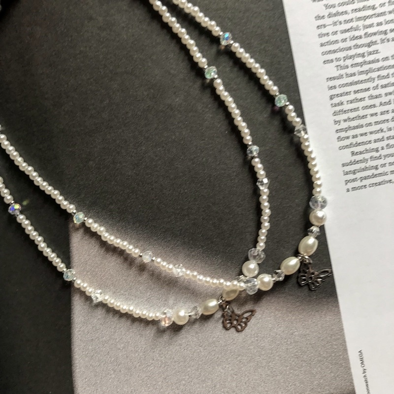 Dây Chuyền & Vòng Tay Pha Lê Butterfly Ko Đen Gỉ