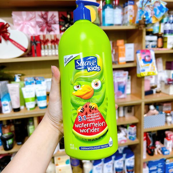 SỮA TẮM GỘI XẢ CHO EM BÉ SUAVE KIDS 3 IN 1 HƯƠNG TÁO, DƯA HẤU