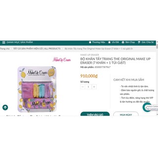 SET KHĂN TẨY TRANG MAKE UP CỦA THE ORIGINAL (chính hãng nhập Mỹ)
