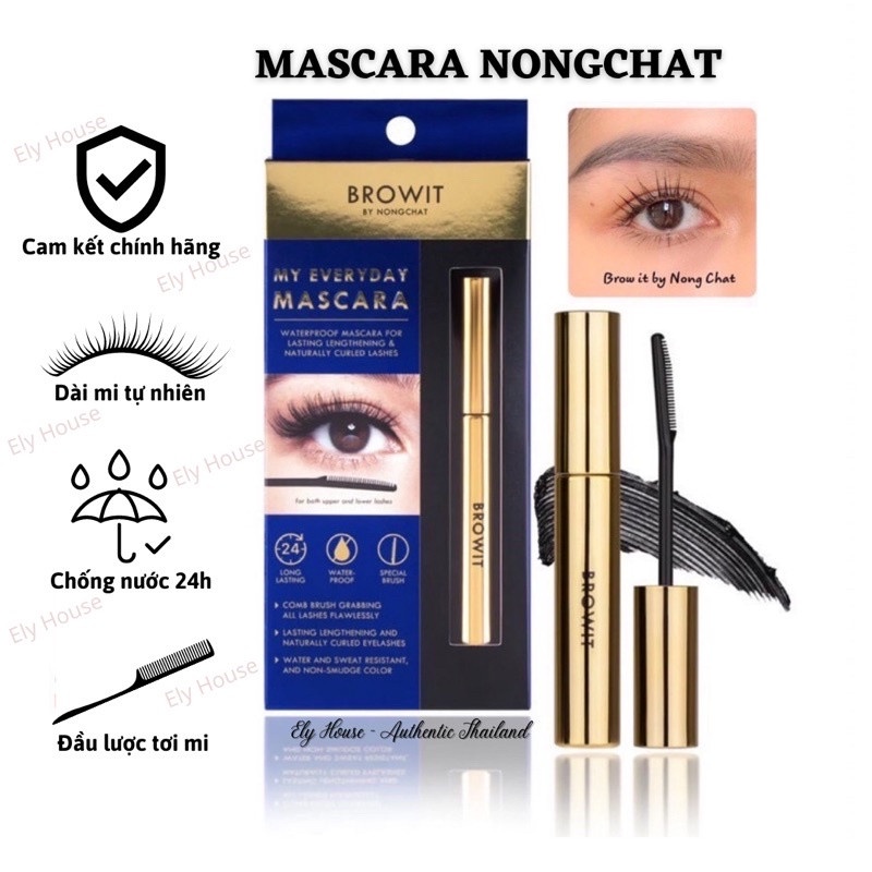 Mascara Browit Nongchat Thái Làm Dày Dài Mi Chuyên Dụng Cho Makeup
