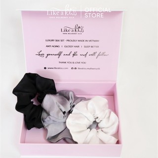 Cột Tóc Lụa 100% Mulberry Silk LIKE A KISS | Lụa Tơ Tằm Cao Cấp Bảo Vệ Tóc