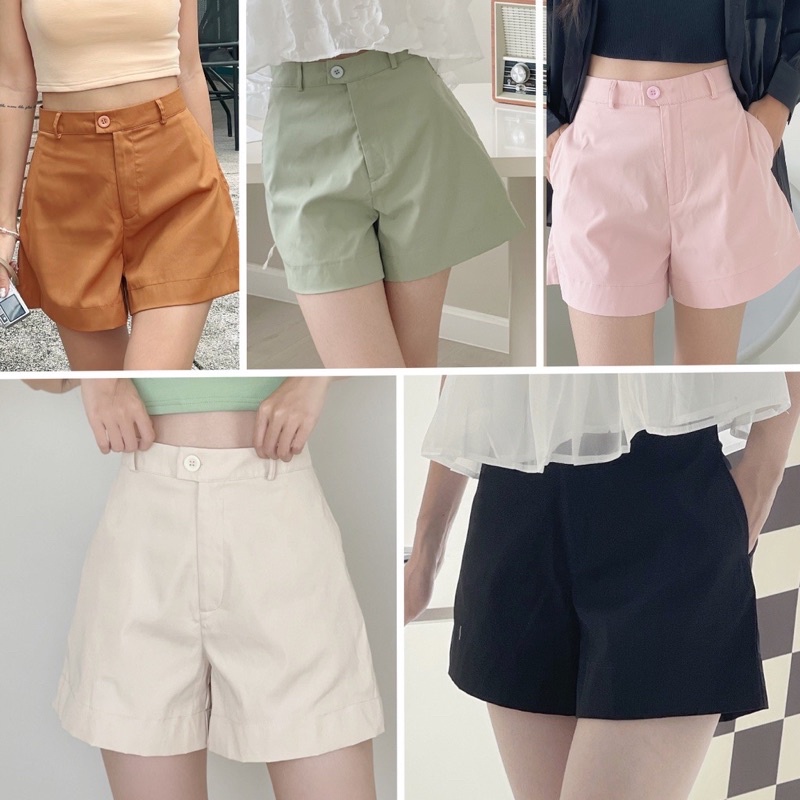 Quần short kaki form basic năng động tone màu pastel Dylen short