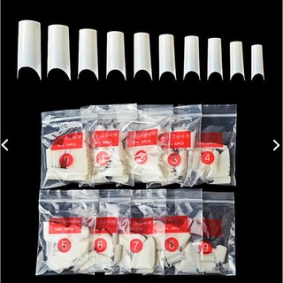 Móng nối fom tre - Móng tip tre - Móng ống tre đục,trong bịch 500 móng