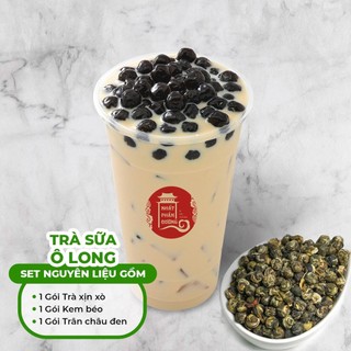 Set nguyên liệu trà sữa ô long chuẩn vị nấu 20 - 25 ly nhất phẩm đường