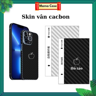 Skin iphone vân cacbon 3M full viền, miếng dán mặt lưng iphone dán chống xước làm đẹp. Film dán iphone 6 -> 14promax.,
