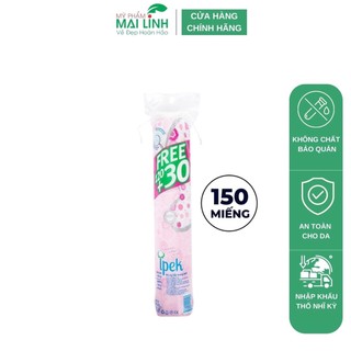 Bông Tẩy Trang IPEK 130/150 Miếng Cotton Pads - Mềm Mại Thấm Hút Tốt Làm Sạch Sâu Lỗ Chân Lông Đánh Bay Lớp Trang Điểm
