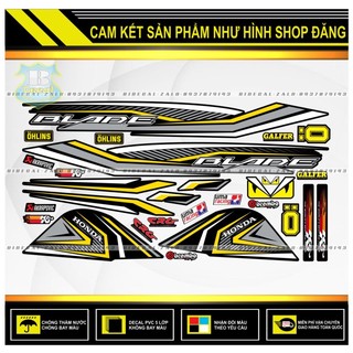 TEM RỜI WAVE BLADE 110 CHẾ MẪU 2021 PHỐI VÀNG ĐEN